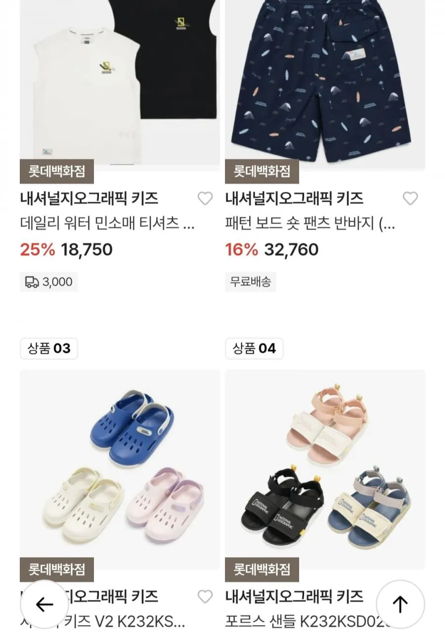 내셔널지오그래픽키즈 수영복/샌들