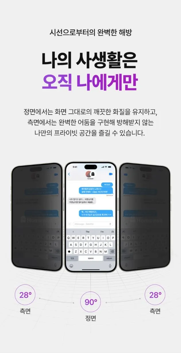 홈웰 3+3 프라이버시 사생활보호 6매 세트