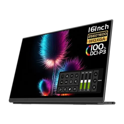 EHOMEWEI 이홈웨이 포터블모니터 Portable monitor 휴대용모니터 서브모니터 2.5K IPS QLED 100%DCI-P3 16인치 맥OS 덱스 게임콘솔 미니PC, E16Q1, 41cm