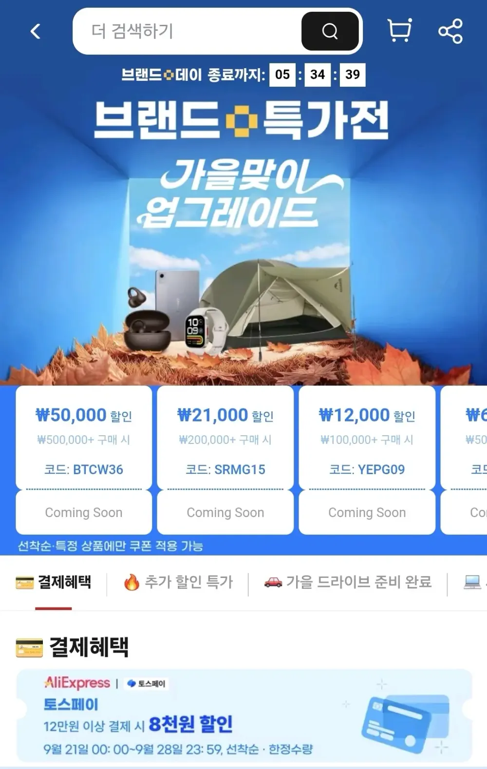브랜드 특가전 프로모션 코드